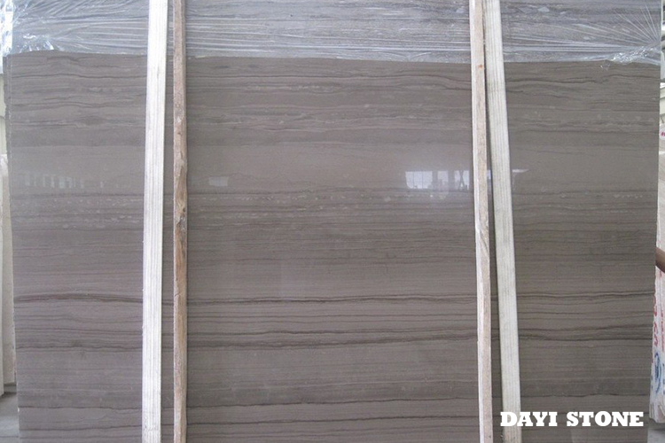 Slabs Natura stone Marble White Wood Vein Polished 240up x 120up - Dayi Stone